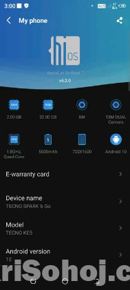 Tecno spark go 6